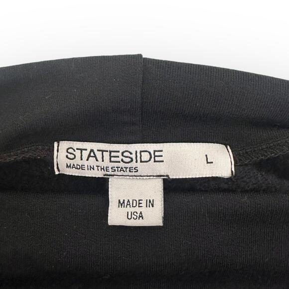 Women’s Stateside Anthropologie Supima Soft Midi Long Sleeve Dress L Black - Picture 5 of 7